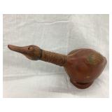 Vintage Leather Covered Glass Duck Decanter, 13