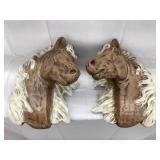 (2) Ceramic Horse Wall Plaques, 15ï¿½T, Front Chip