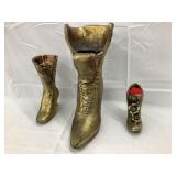 (3) Vintage Pot Metal Shoe Pin Cushions