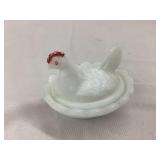 Westmoreland Mini Milk Glass Hen on a Nest, 2ï¿½T, 2
