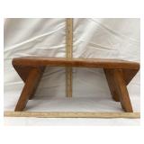 Primitive Wood Step Stool, 6" T x 14" W x 5 1/4 D