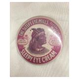 Sleepy Eye Mills Adv. Pocket Mirror, 2ï¿½Diameter