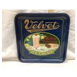Early Velvet Ice Cream Litho Metal Tray,
