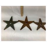 (3) Cast Iron Stars, 7 3/4"T, 7 1/2"T, 6 1/4"T