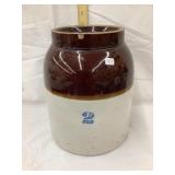 2 Gal. Two Tone Stoneware Storage Jar, Rim