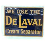 DeLaval Tin Embossed Adv. Sign, 15 3/4"L, 12"T