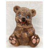Vintage Bear Cookie Jar, Back/Side Chip, 11 1/2"T