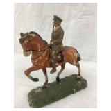 Trico WWI Composition Soldier on Horse, 5 1/4"T,