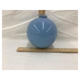Blue Milk Glass Lightening Rod Glass Globe, 5" T