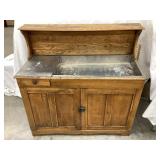 Primitive Wooden Dry Sink, Tin Lined, 46ï¿½T, 46ï¿½W,