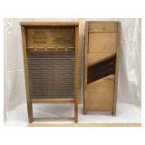 Primitive Glass Wash Board Made into Cabinet, 24"