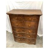 Serpentine Front (5) Drawer Oak Dresser, 41