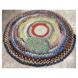 (2) Vintage Braided Rugs, (1) 64ï¿½x71ï¿½ Holes,