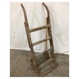 Primitive Wood Railroad Two-Wheel Cart w/ Iron