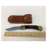 KA-BAR Folding Knife w/ Sheath(needs belt loop