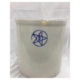 2 Gal. Stoneware Crock w/ Star Symbol, Rim Chip