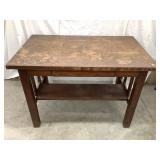 Mission Oak Style Library Table w/ Drawer, 29