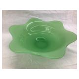 Jadeite Glass Dish, 3"T, 9"Diameter
