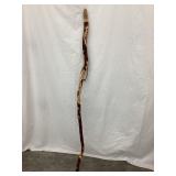 Ornate Wooden Walking Stick w/ Carvings, 60 3/4ï¿½T