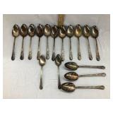 (14) US Navy Soup Spoons & (2) US Navy Teaspoons