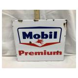 Mobil Premium Porcelain Gas Pump Plate/Sign, 13
