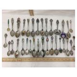 (32) Sterling Silver Souvenir Spoons