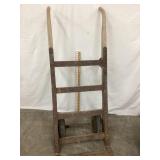 Primitive Wood Railroad Two-Wheel Cart w/ Iron &