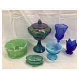 (6) Carnival/Colorful Glass Pieces
