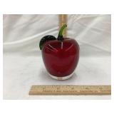 Decorglass Apple Paper Weight, 4 1/2"