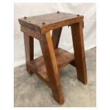 Early Primitive Wood Step Stool/Work Bench, 23ï¿½T,