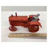 Modern Allis Chalmers Cast Iron Toy Tractor w/