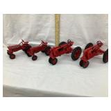 (4) Ertl Farmall Toy Tractors, 1:16 Scale, Appear