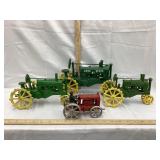 (4) Modern Cast Iron Toy Tractors, Multiple Sizes