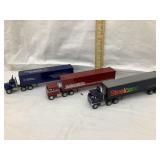 (3) Winross Die-Cast Toy Semi & Trailers, 1:64