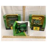 (3) NIB John Deere 1/64 Scale Toy Combines/Cotton