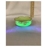 East Elkport IA Adv. Uranium/Custard Glass Bowl,