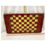 Primitive Painted Wooden Game Board, 23"x13"