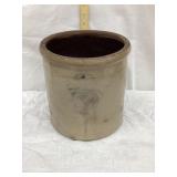 Salt Glazed 2 Gal. Crock w/ Target Design, 9