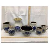(7) Pieces of Modern Stoneware, Incl. Salmon