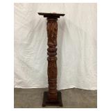 Ornate Pedestal Plant Stand, 35 1/2" T, Top is 8"