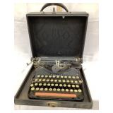 Vintage Corona Typewriter w/ Glass Keys & Case,