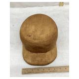 Folk Art Hand Carved Wooden Hat from 1 Pc. of