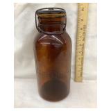 Amber Lightning 1/2 Gal. Wire Locking Fruit Jar,