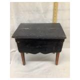 Primitive Wooden She Shine Box/Stand w/ Contents,