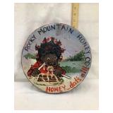 Black Americana Folk Art Painting/Adv. on Wooden