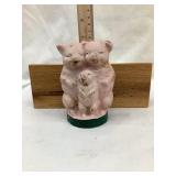 Modern Cast Iron Pigs Bank, 5"T