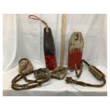Primitive Wood Boat Buoys, etc.