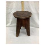 Folk Art Wooden Plant Stand, 11 1/2"T
