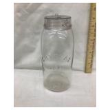 Crystal CG 1/2 Gal. Clear Jar w/ Lid, 9 1/2"T