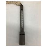 Vintage Brass Thermometer, 11 1/2"T,